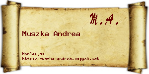 Muszka Andrea névjegykártya